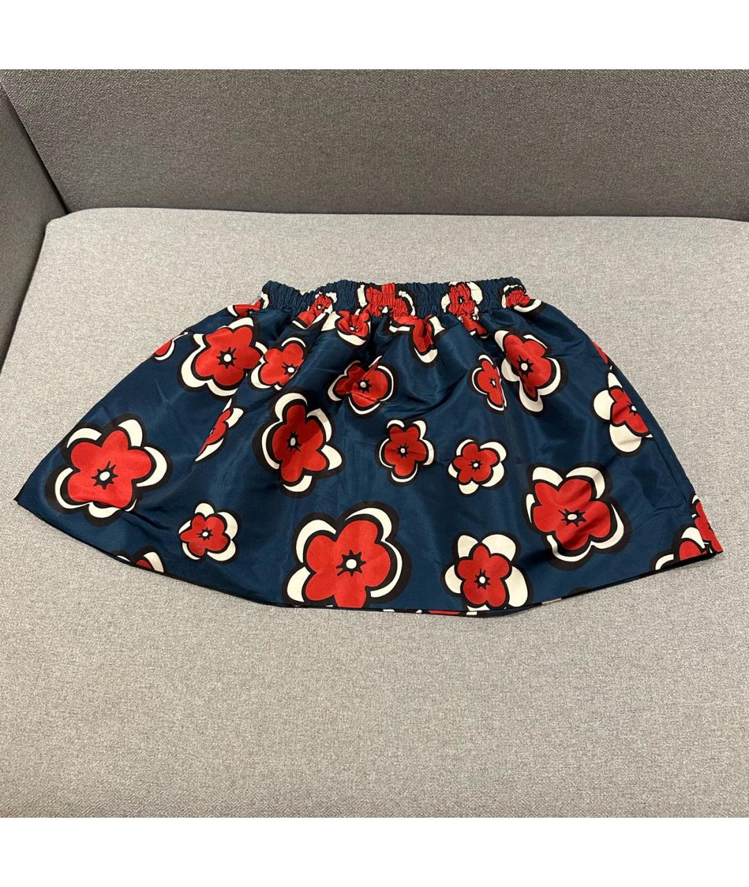 RED VALENTINO Мульти полиэстеровая юбка мини, фото 2