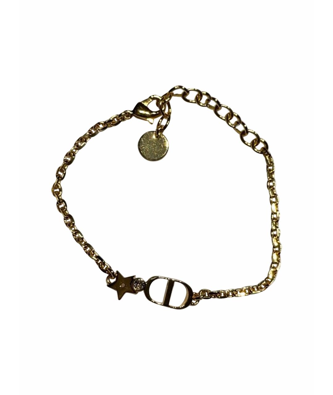 CHRISTIAN DIOR Золотой металлический браслет, фото 1