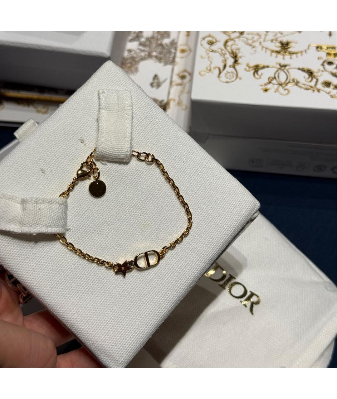 CHRISTIAN DIOR Золотой металлический браслет, фото 4