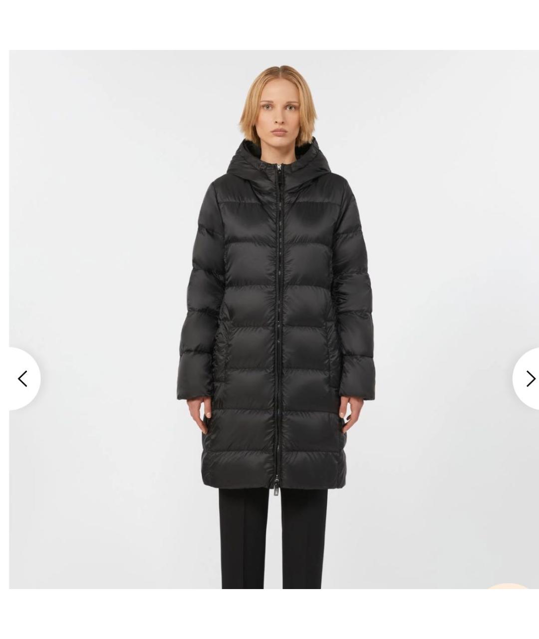 MAX MARA THE CUBE Черный полиэстеровый пуховик, фото 2