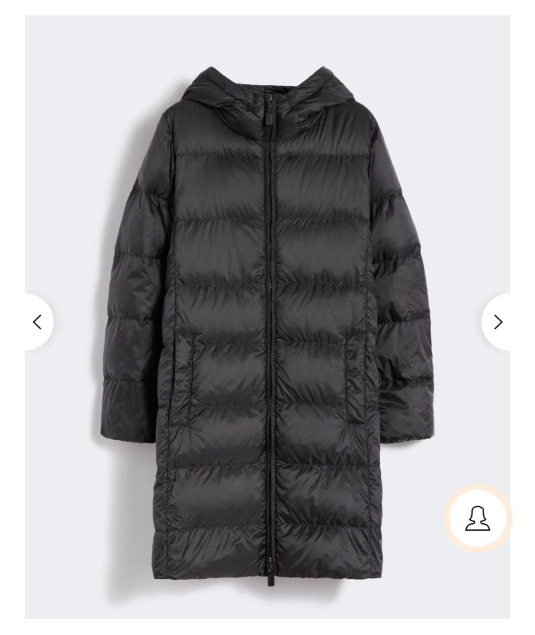 MAX MARA THE CUBE Черный полиэстеровый пуховик, фото 5