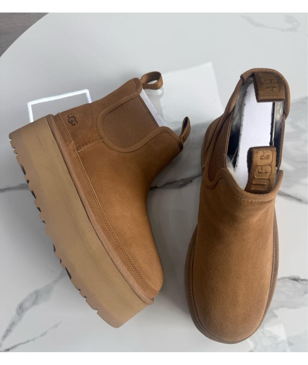 UGG AUSTRALIA Коричневые замшевые ботинки, фото 6