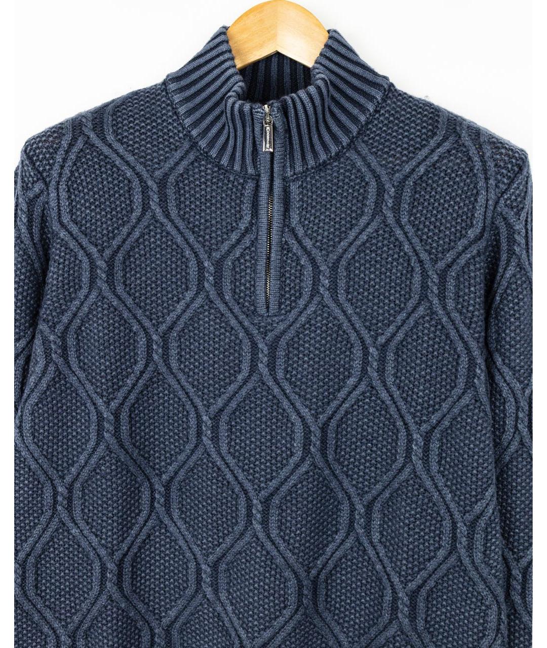 MOORER Синий шерстяной кардиган, фото 3