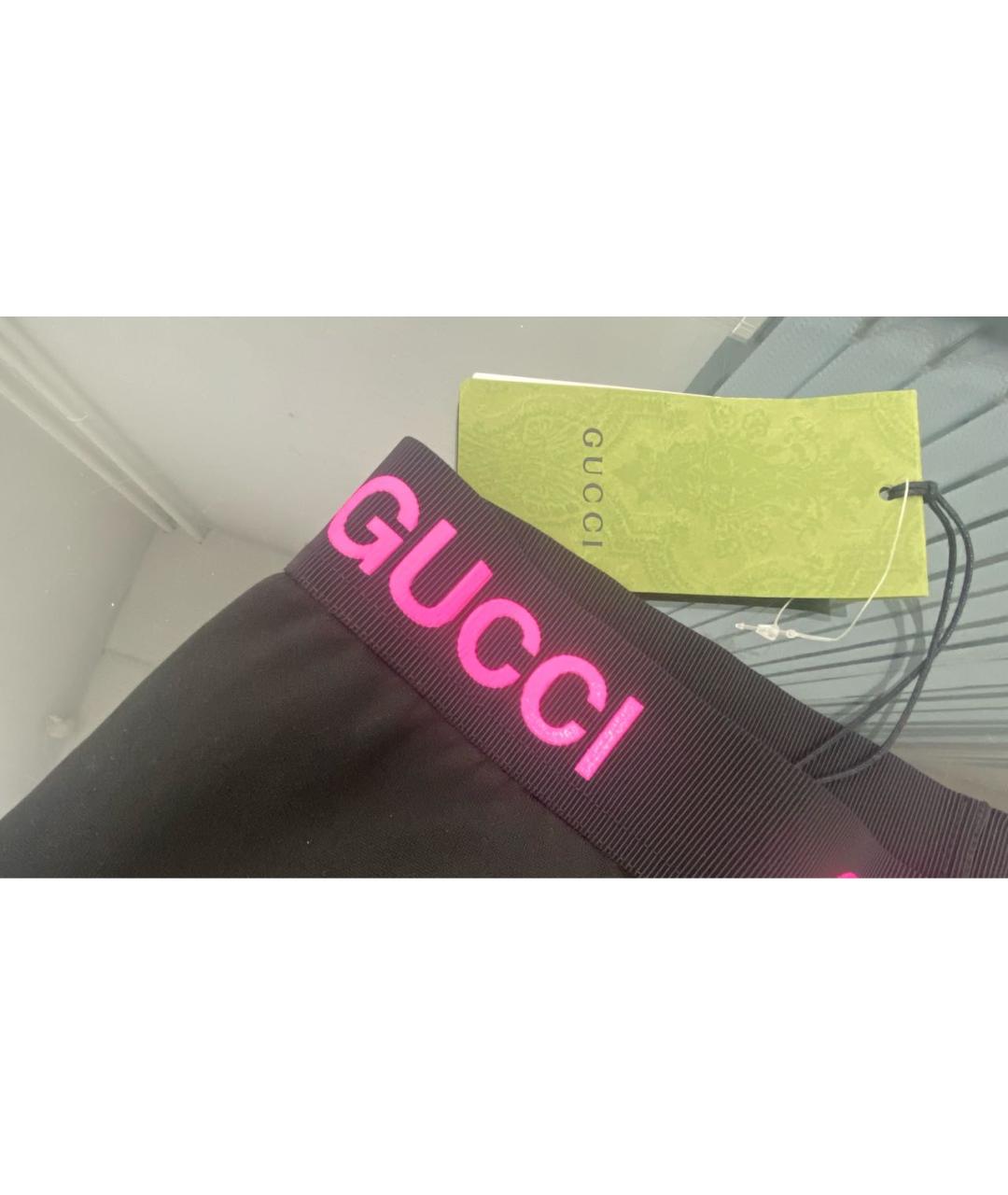 GUCCI Черные хлопко-эластановые леггинсы и велосипедки, фото 5