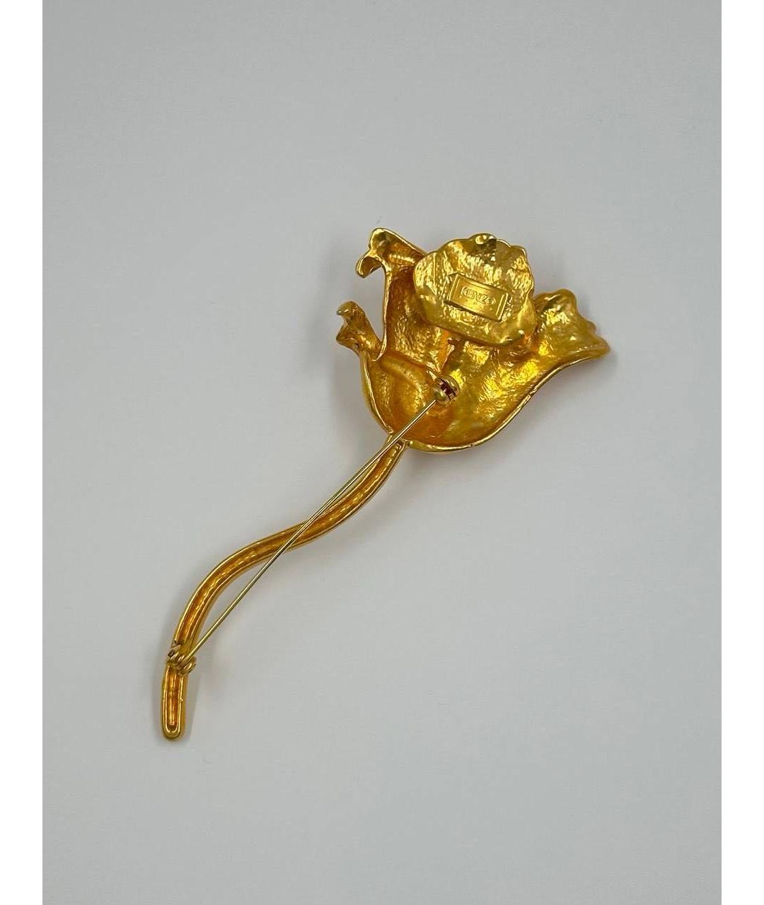 KENZO Золотая позолоченная булавка / брошь, фото 3