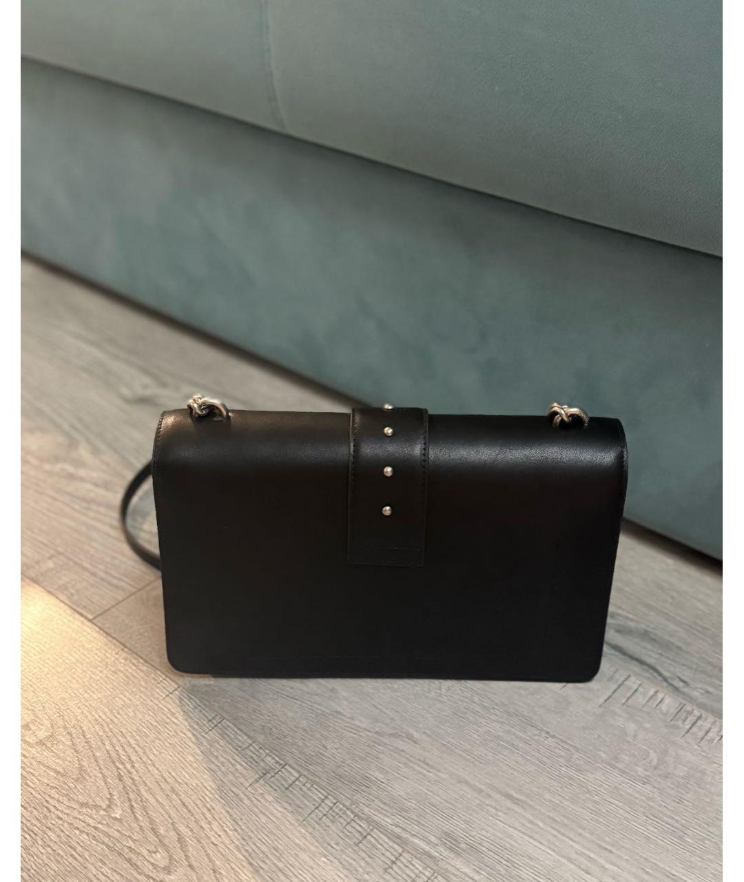 PINKO Черная кожаная сумка через плечо, фото 3