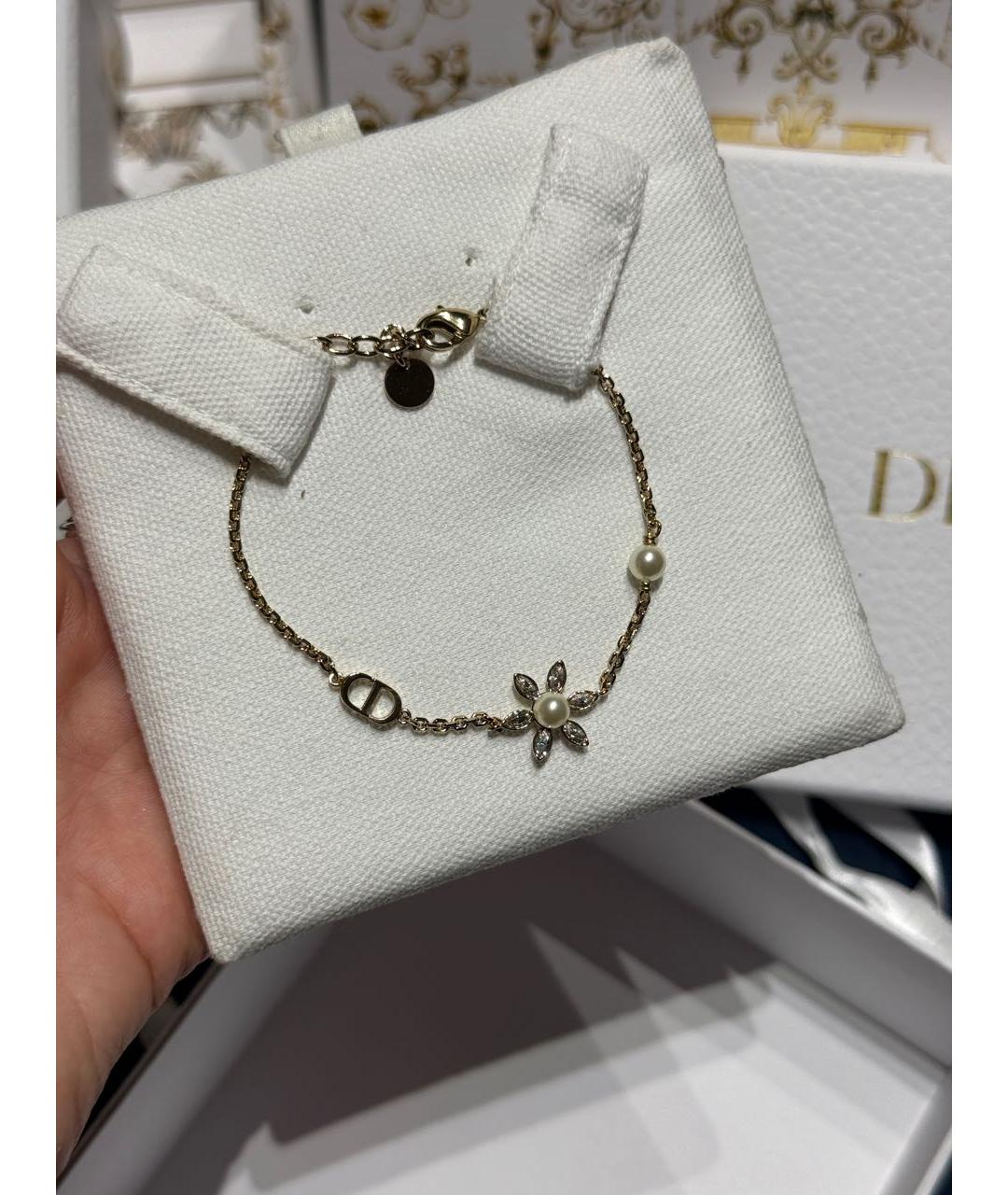 CHRISTIAN DIOR Золотой металлический браслет, фото 2