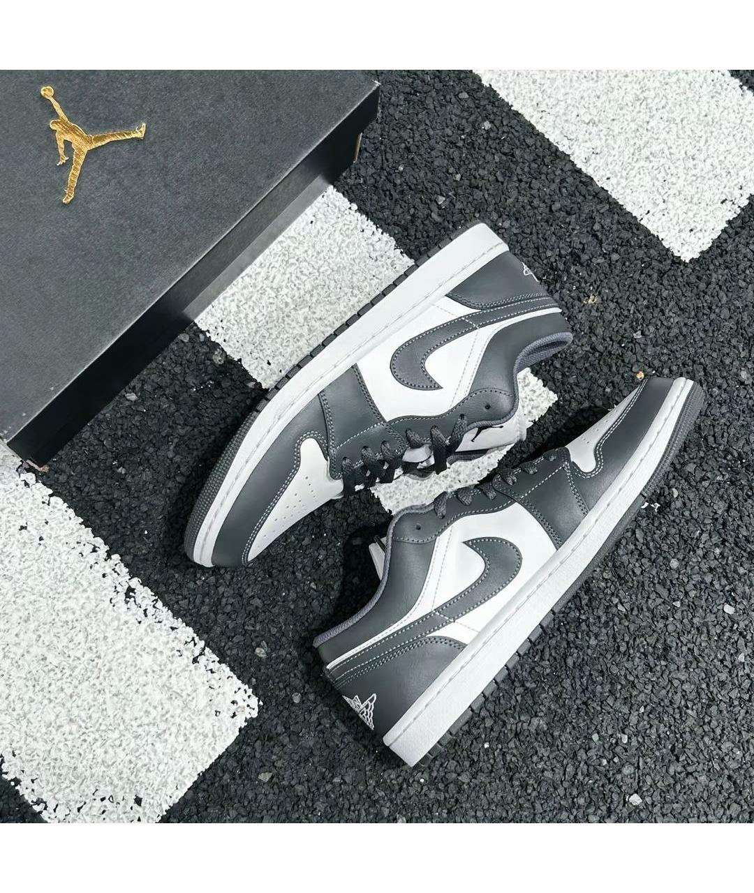 JORDAN Серые кожаные кроссовки, фото 3