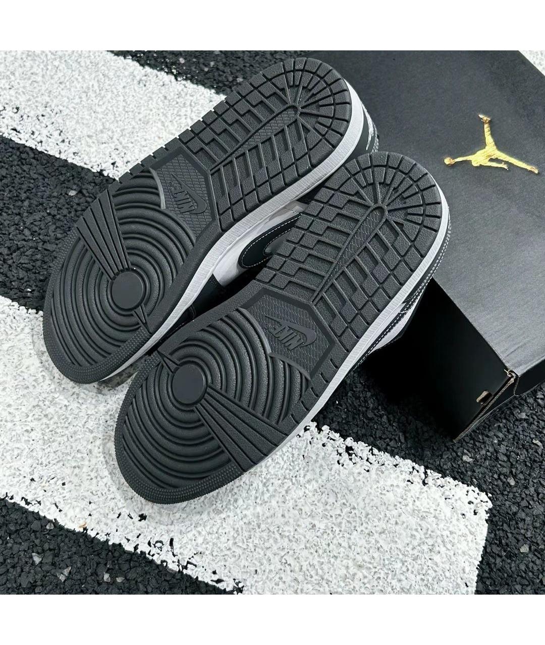 JORDAN Серые кожаные кроссовки, фото 6