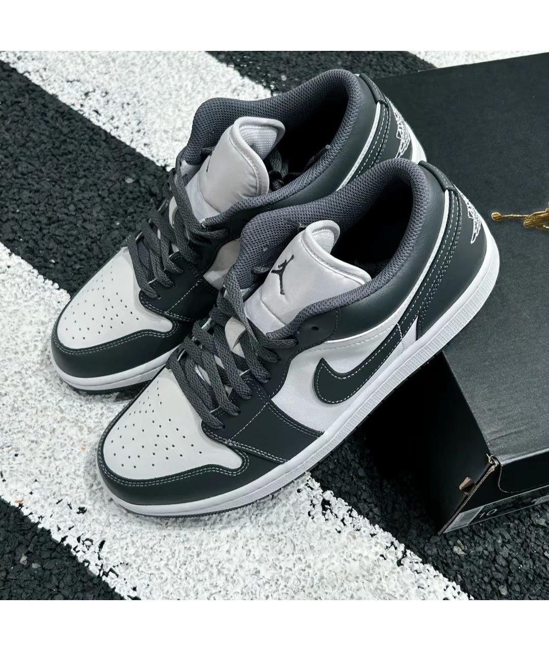 JORDAN Серые кожаные кроссовки, фото 4