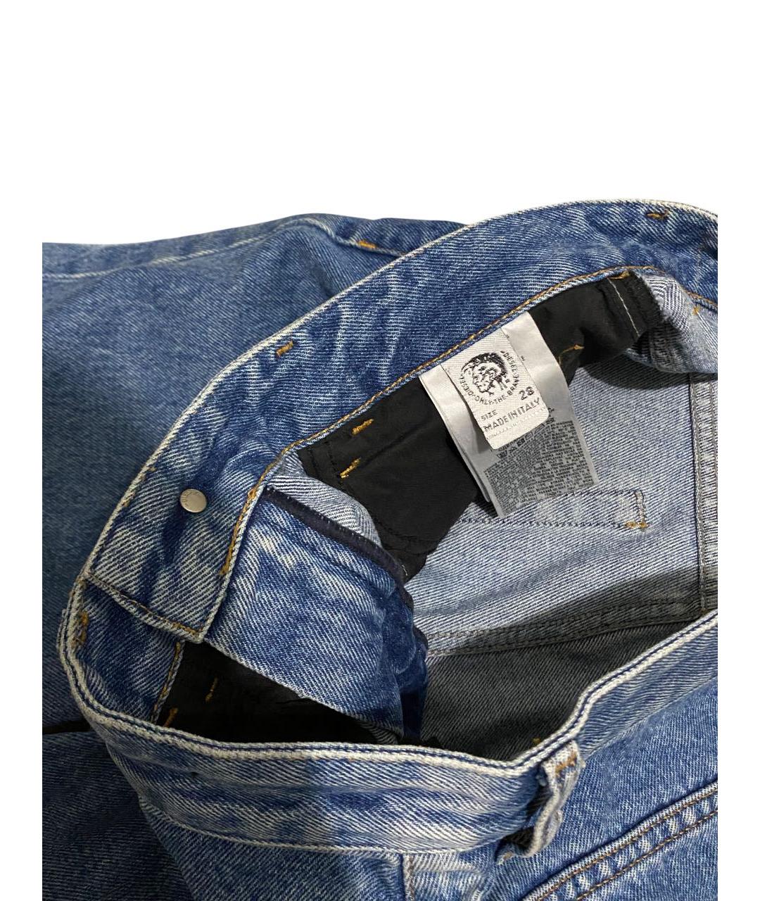 DIESEL Голубые хлопковые джинсы слим, фото 4