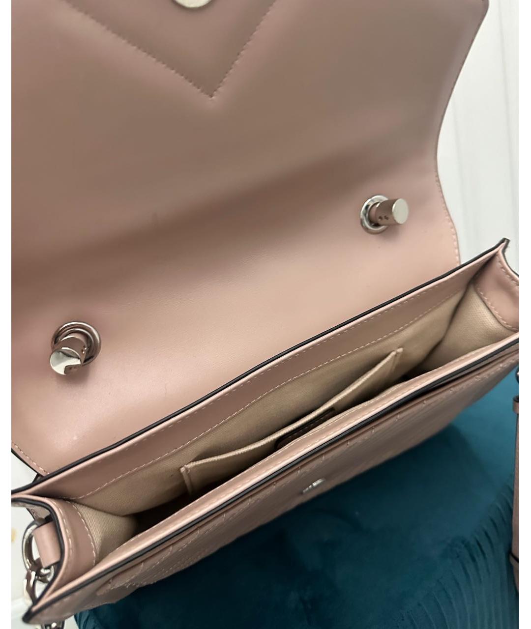 KARL LAGERFELD Розовая кожаная сумка через плечо, фото 4