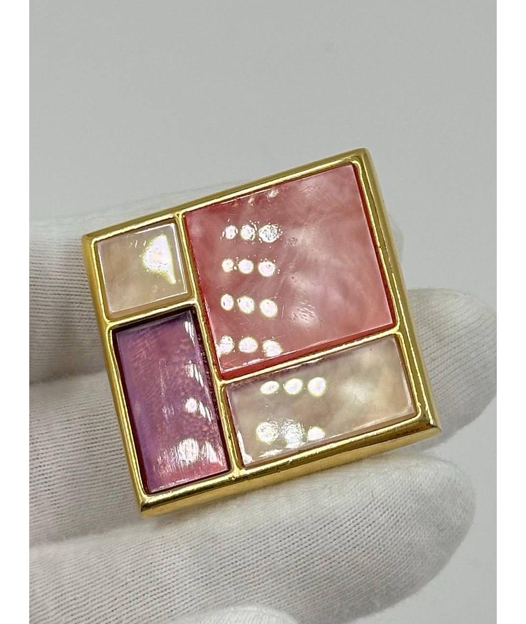 SAINT LAURENT Розовая позолоченная булавка / брошь, фото 4