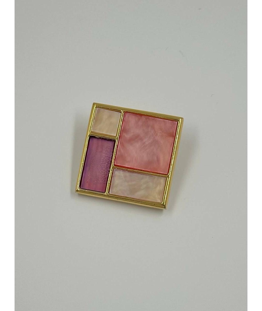 SAINT LAURENT Розовая позолоченная булавка / брошь, фото 6