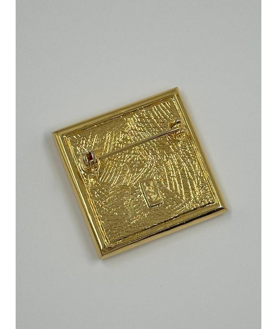 SAINT LAURENT Розовая позолоченная булавка / брошь, фото 2