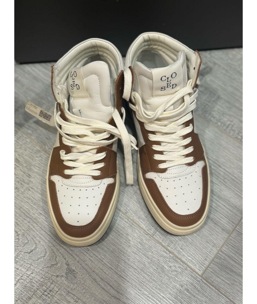 CLOSED Коричневые кожаные кроссовки, фото 2