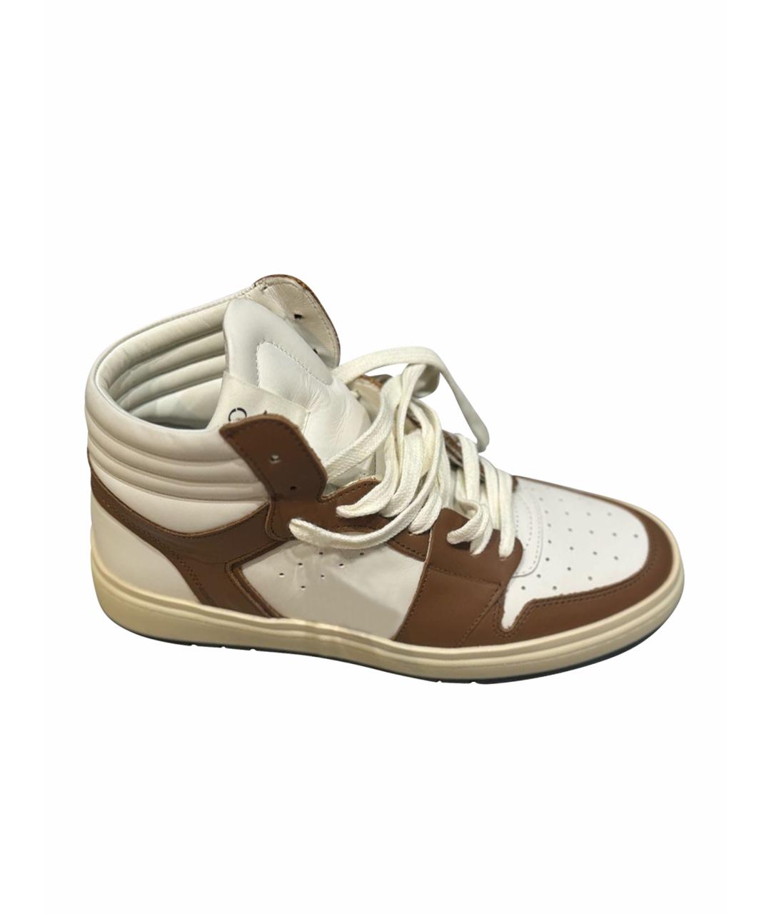 CLOSED Коричневые кожаные кроссовки, фото 1