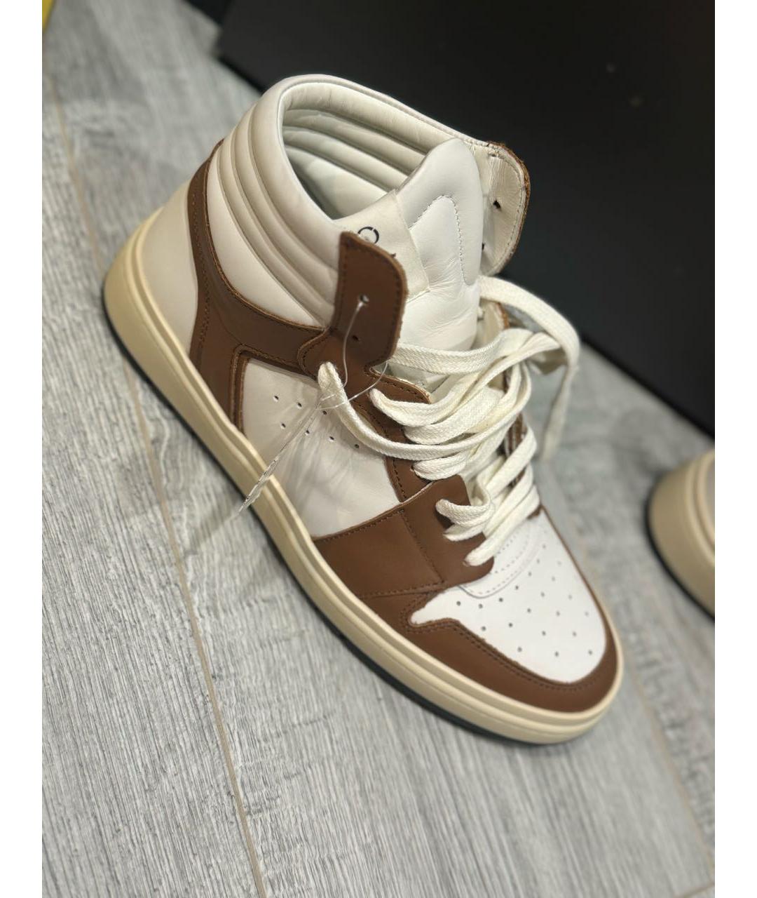 CLOSED Коричневые кожаные кроссовки, фото 5