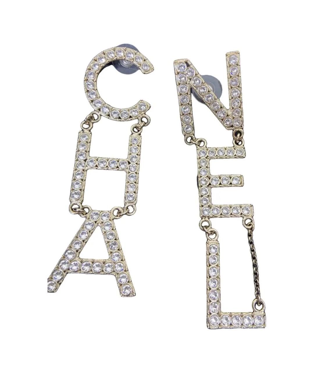 CHANEL Золотые металлические серьги, фото 1