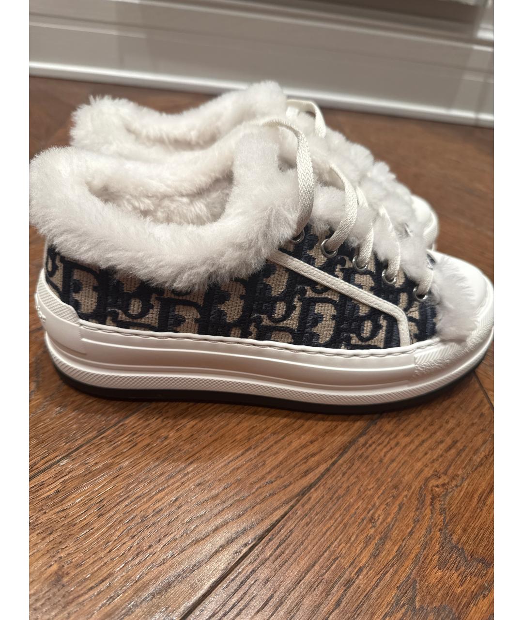 CHRISTIAN DIOR Синие текстильные кеды, фото 5