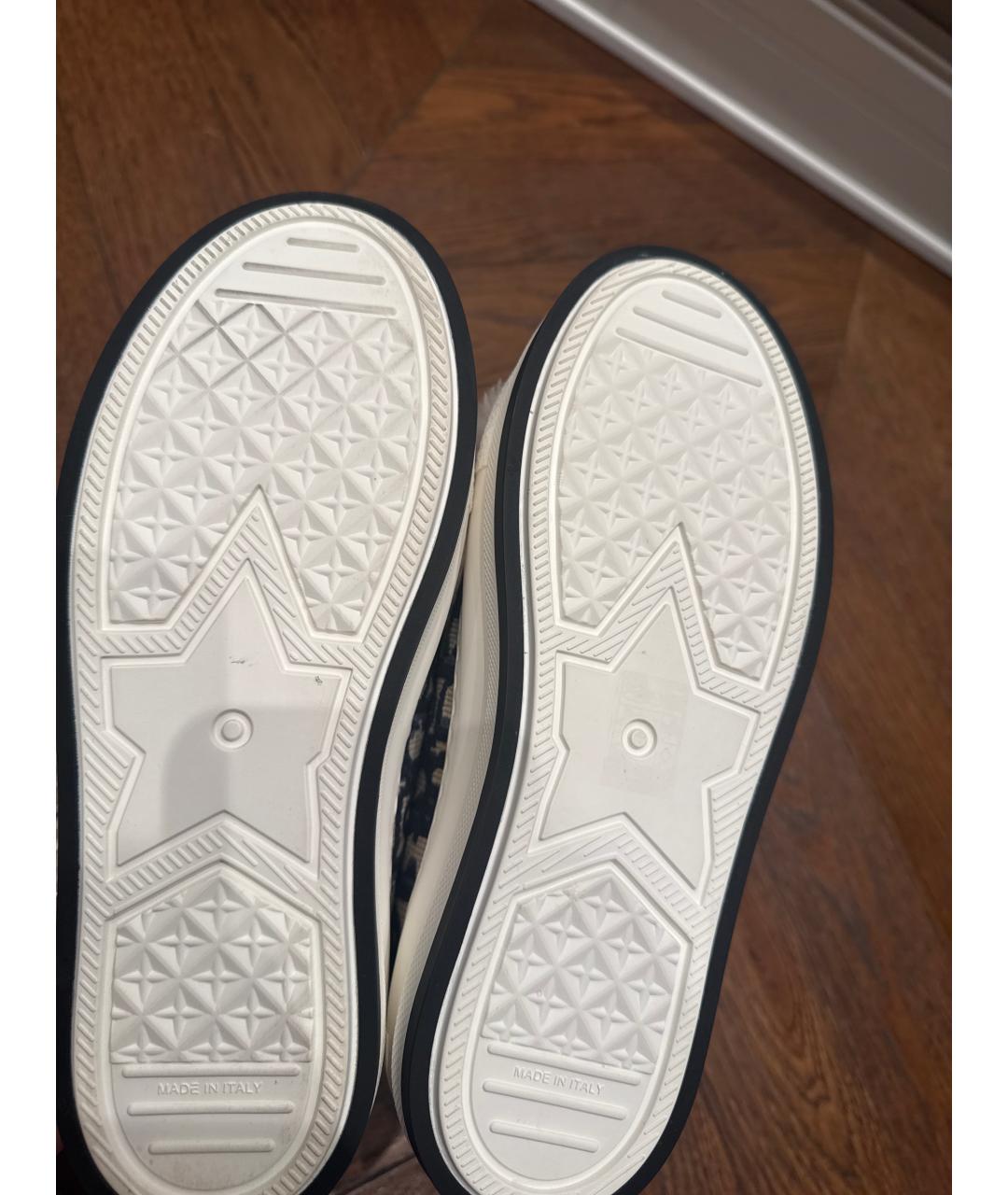 CHRISTIAN DIOR Синие текстильные кеды, фото 3