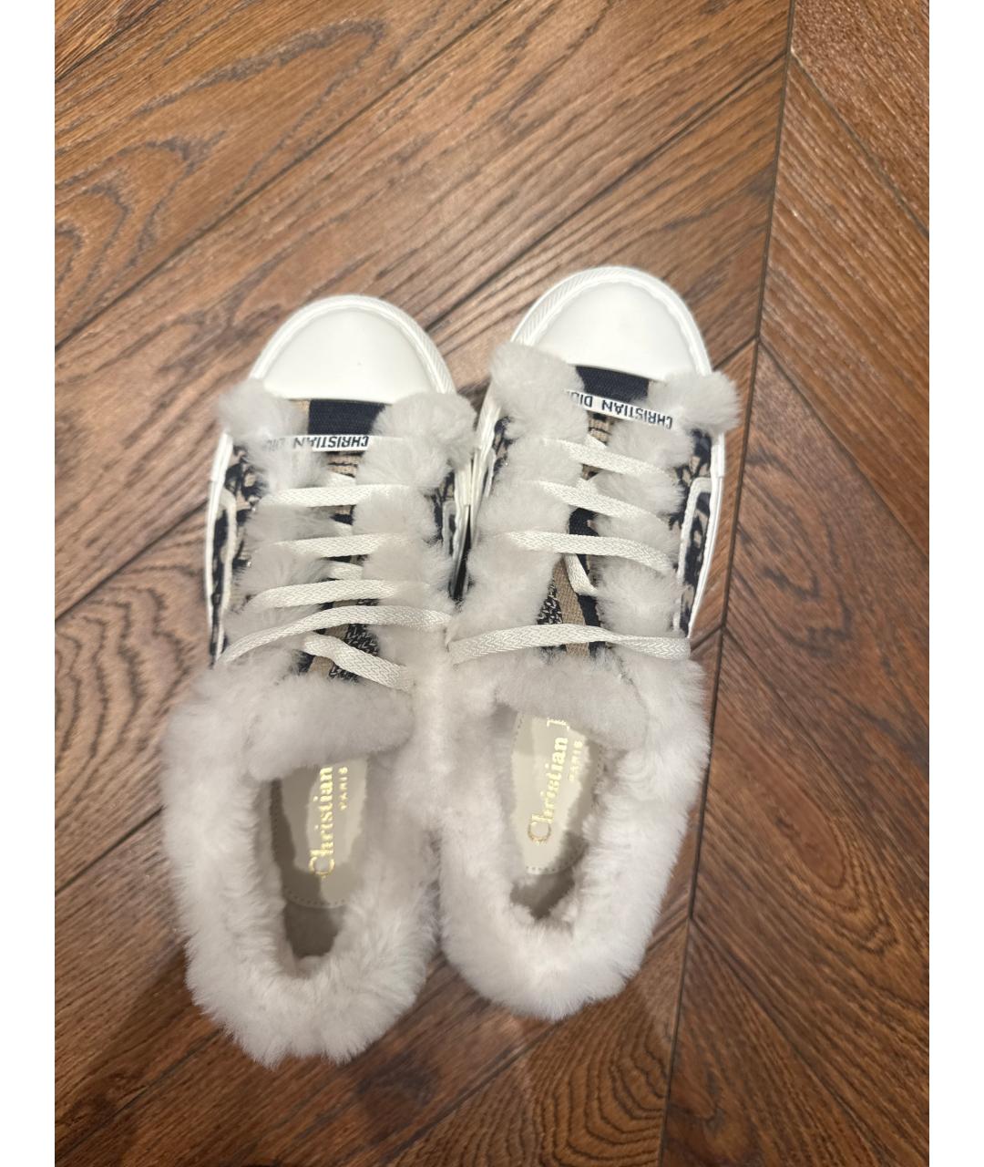 CHRISTIAN DIOR Синие текстильные кеды, фото 2