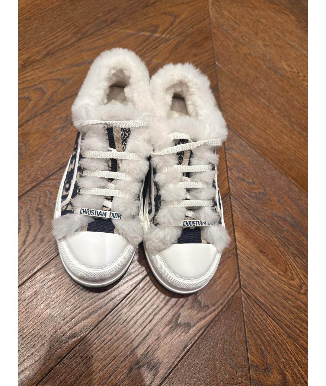 CHRISTIAN DIOR Синие текстильные кеды, фото 4