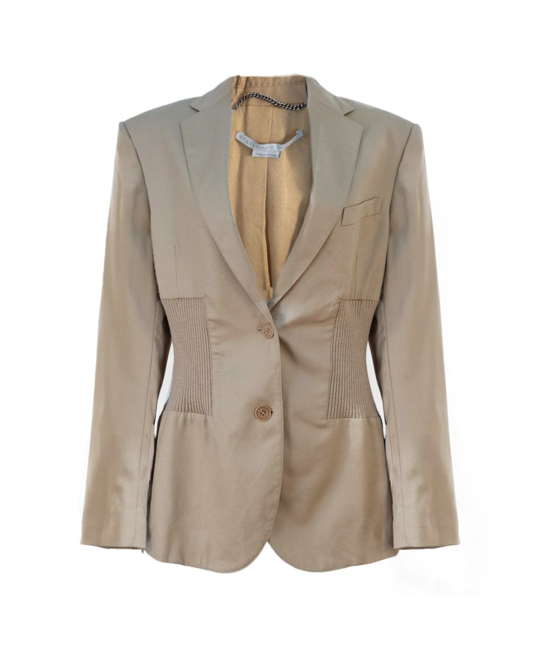 STELLA MCCARTNEY Бежевый шерстяной жакет/пиджак, фото 1