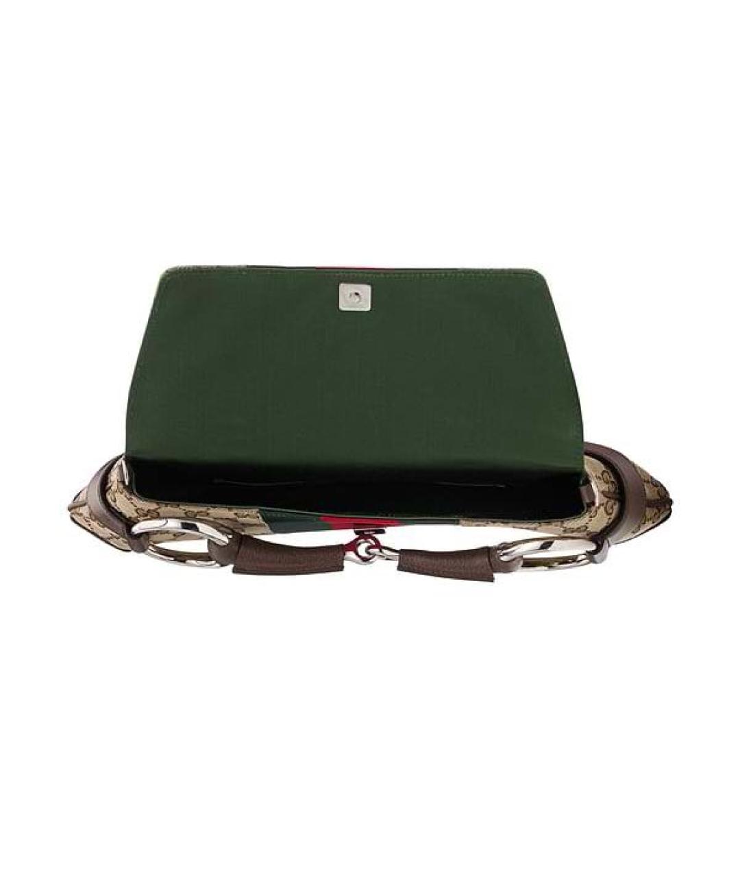 GUCCI Коричневая кожаная сумка через плечо, фото 8