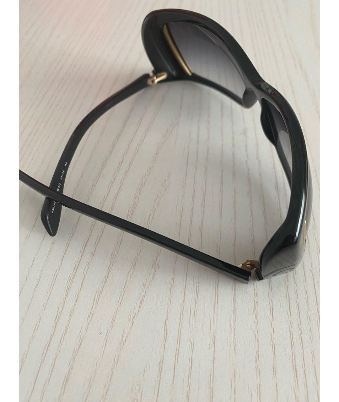 ALEXANDER MCQUEEN Черные пластиковые солнцезащитные очки, фото 3