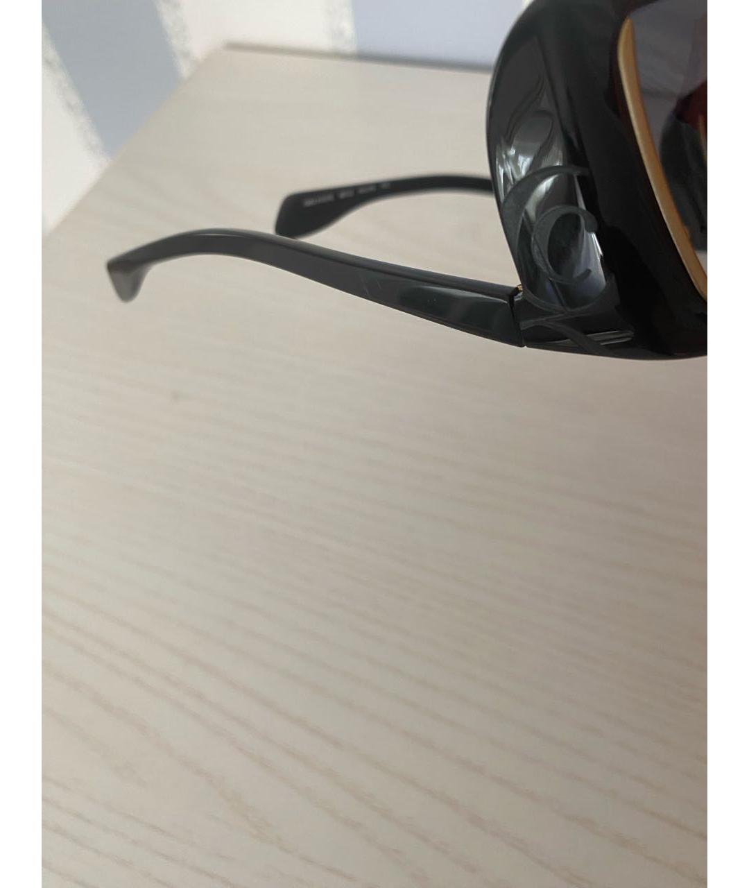 ALEXANDER MCQUEEN Черные пластиковые солнцезащитные очки, фото 2