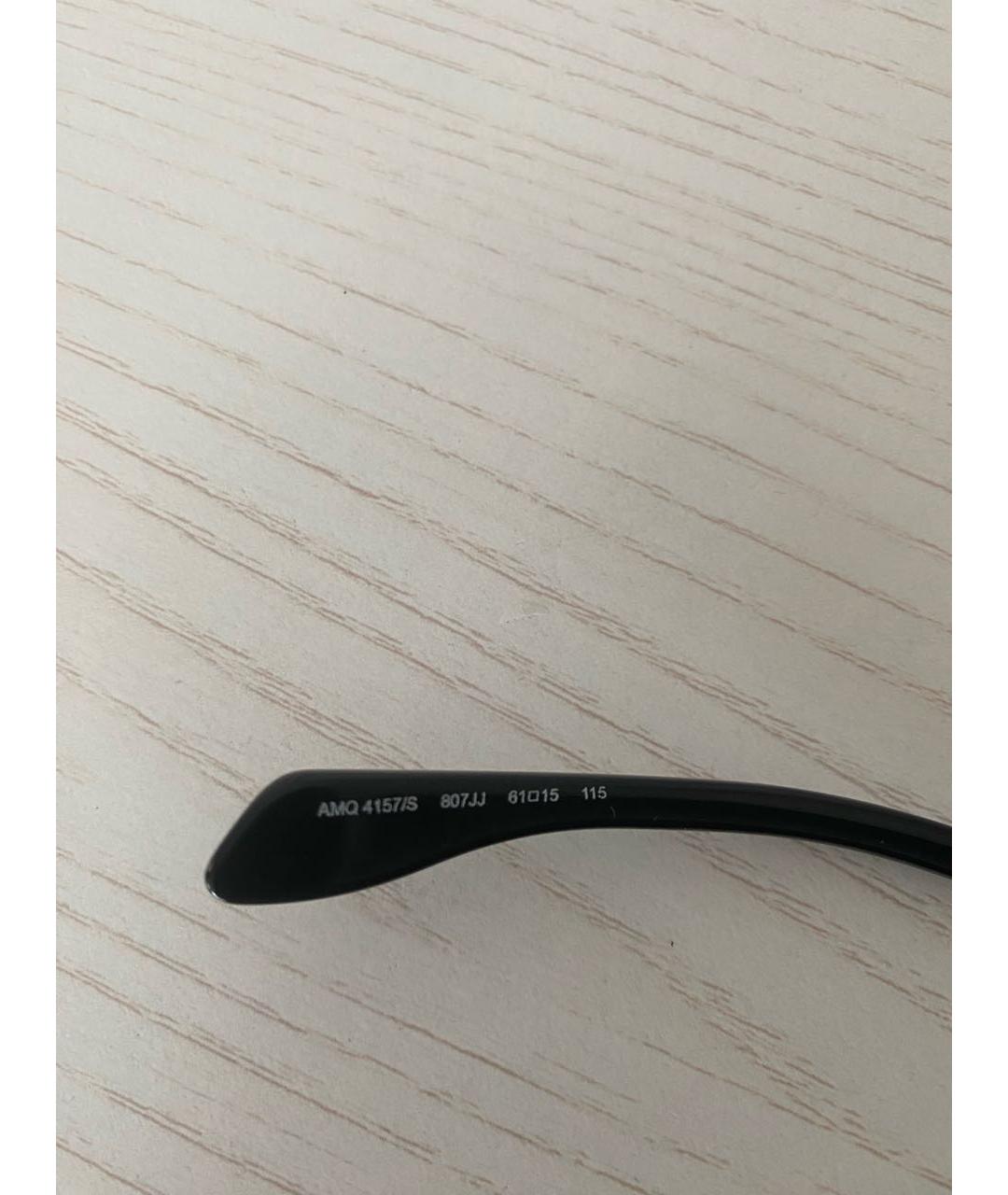 ALEXANDER MCQUEEN Черные пластиковые солнцезащитные очки, фото 5