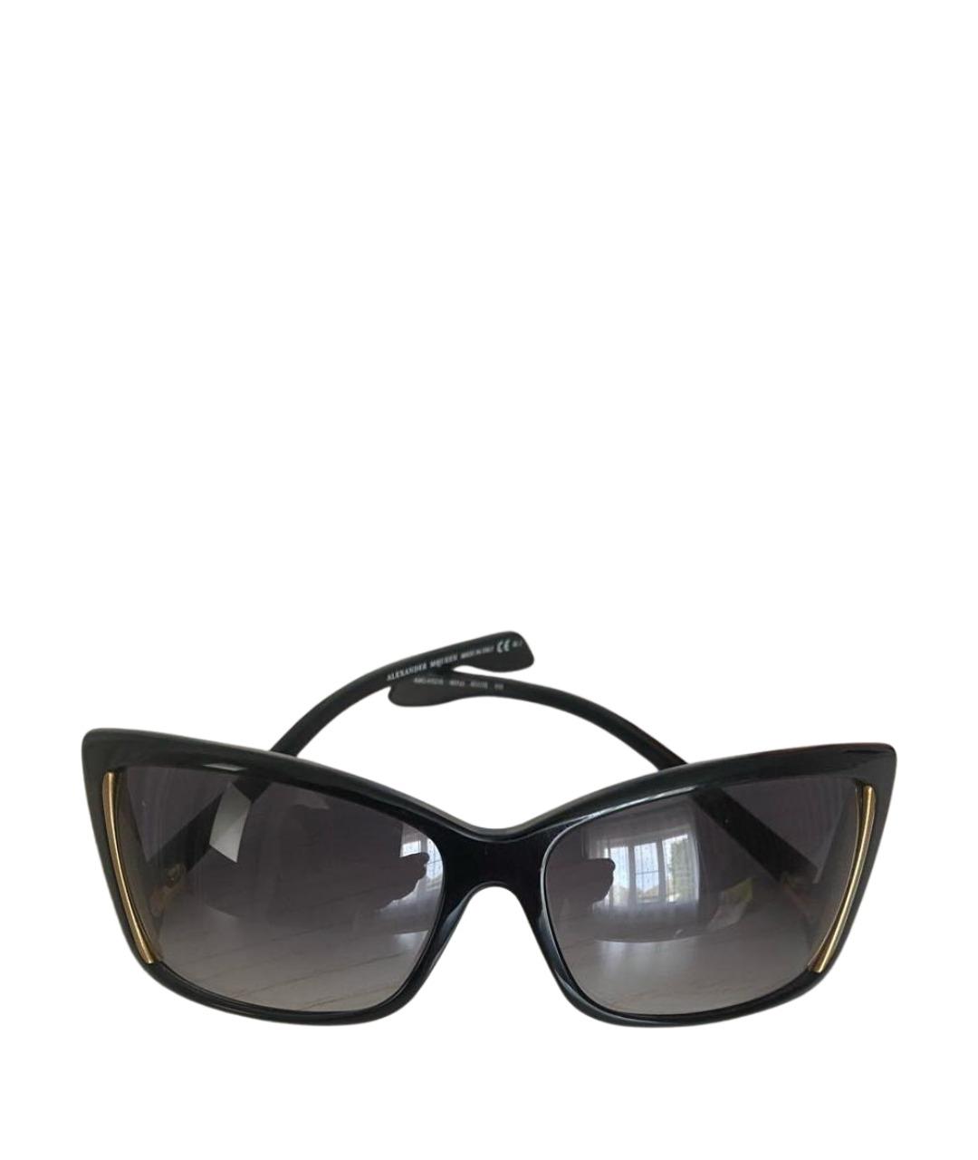 ALEXANDER MCQUEEN Черные пластиковые солнцезащитные очки, фото 1