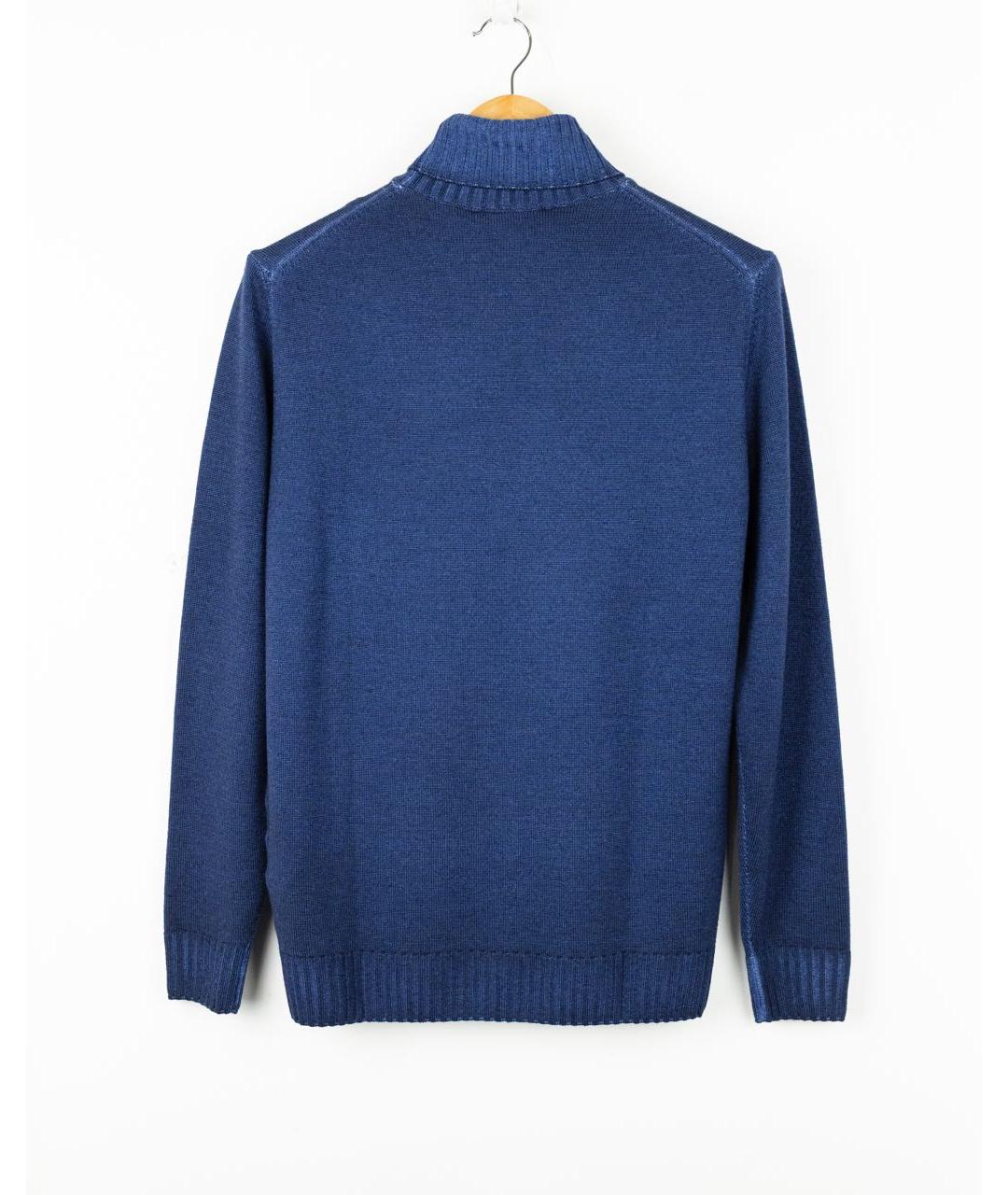 MOORER Синий шерстяной джемпер / свитер, фото 2