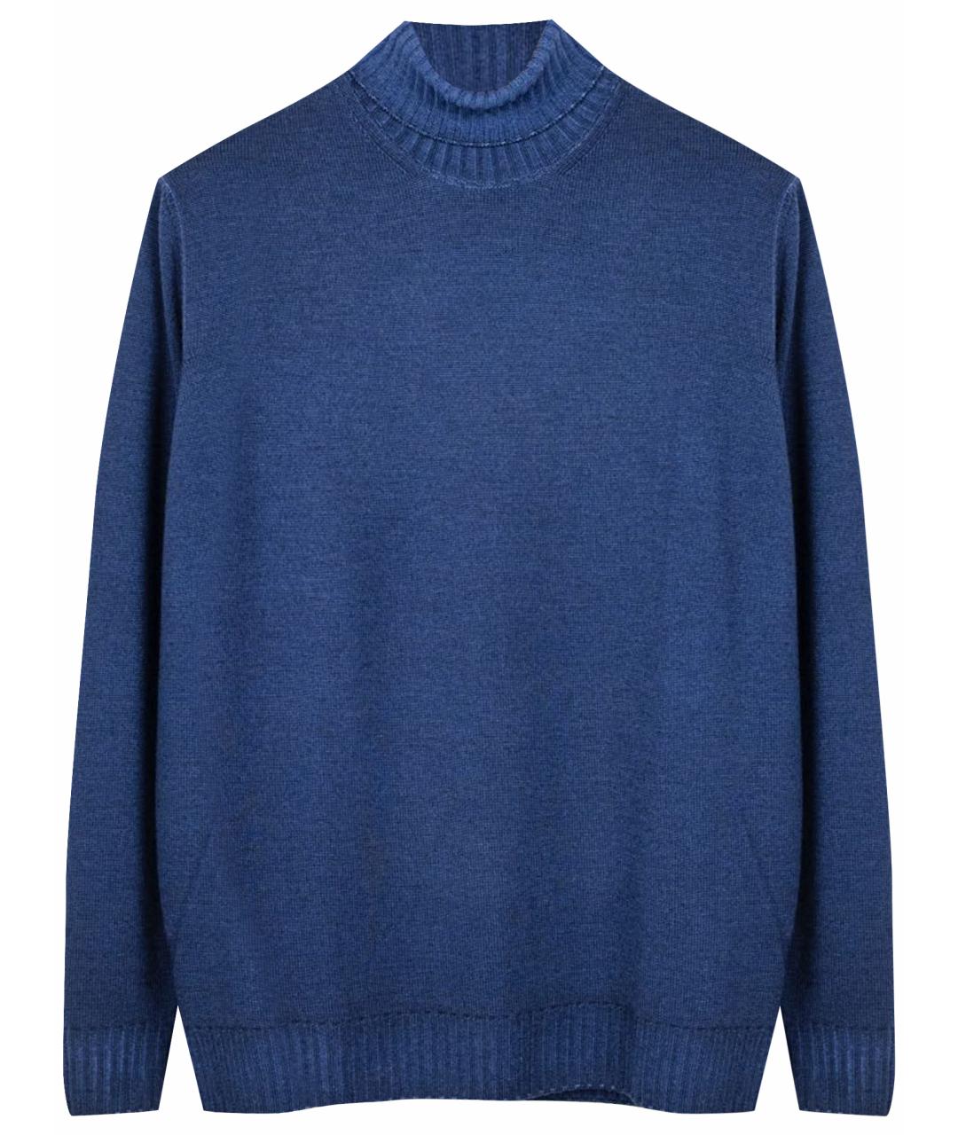 MOORER Синий шерстяной джемпер / свитер, фото 1
