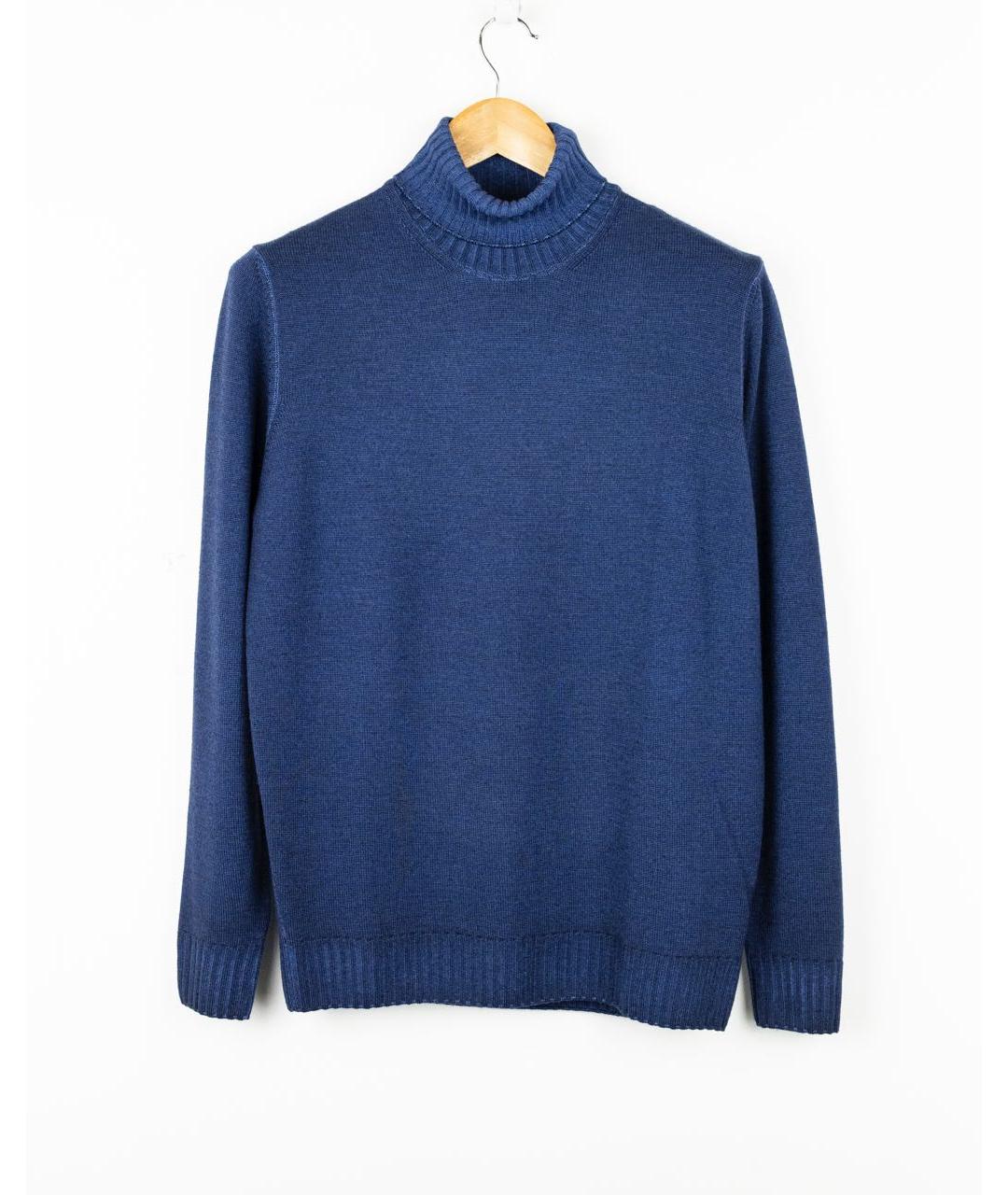 MOORER Синий шерстяной джемпер / свитер, фото 5