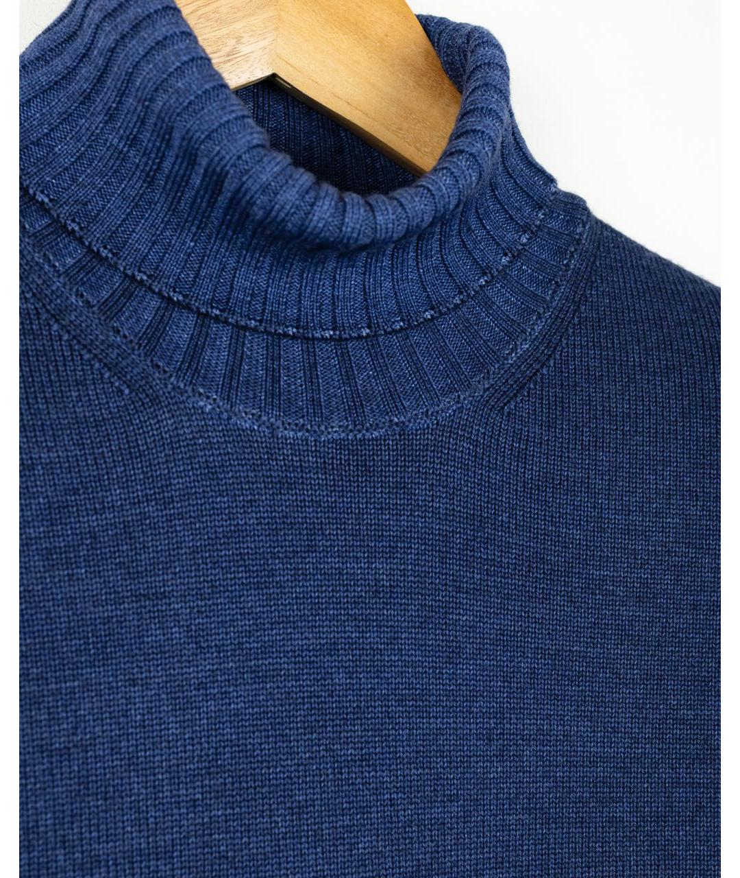 MOORER Синий шерстяной джемпер / свитер, фото 3
