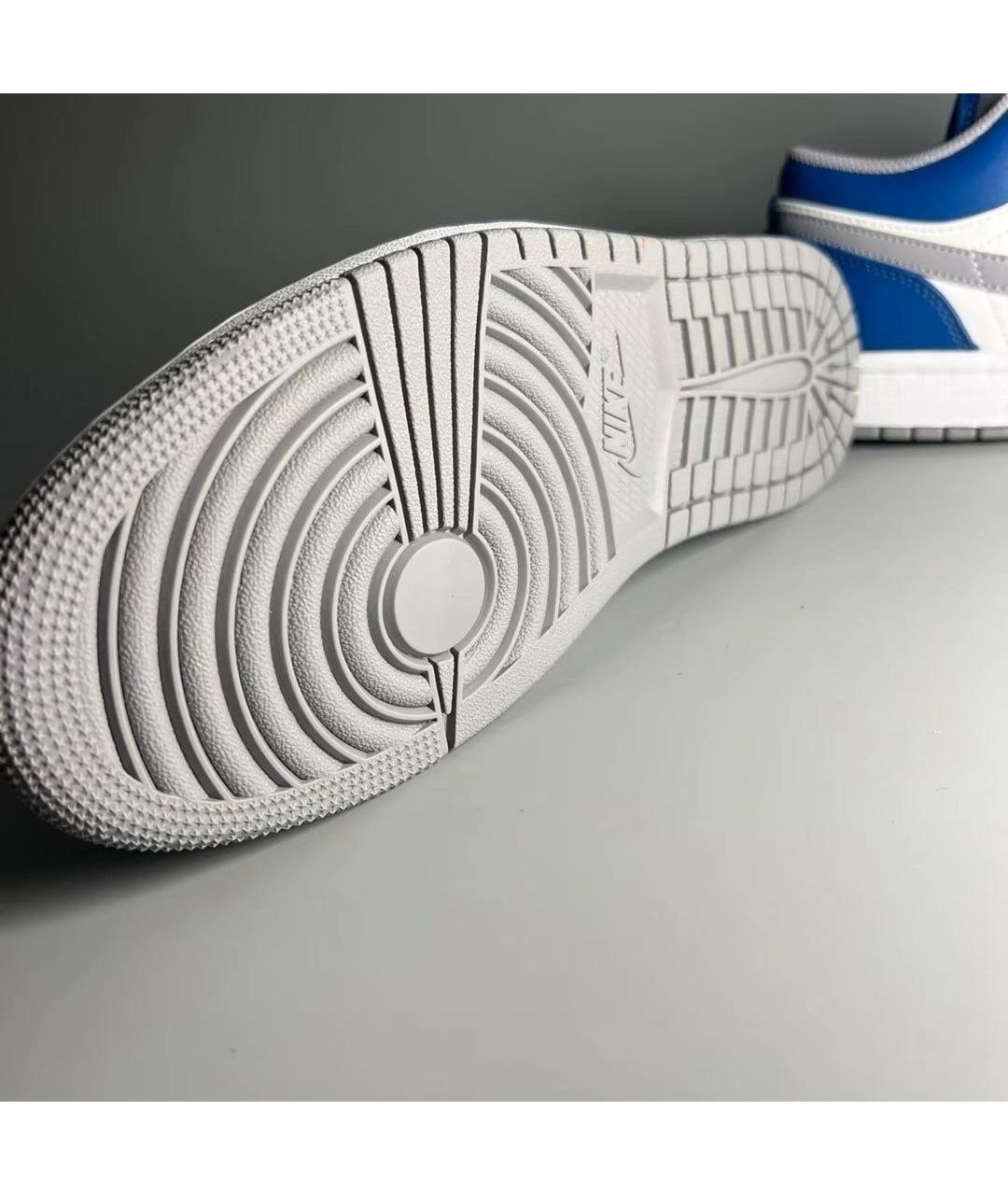 JORDAN Синие кожаные кроссовки, фото 6