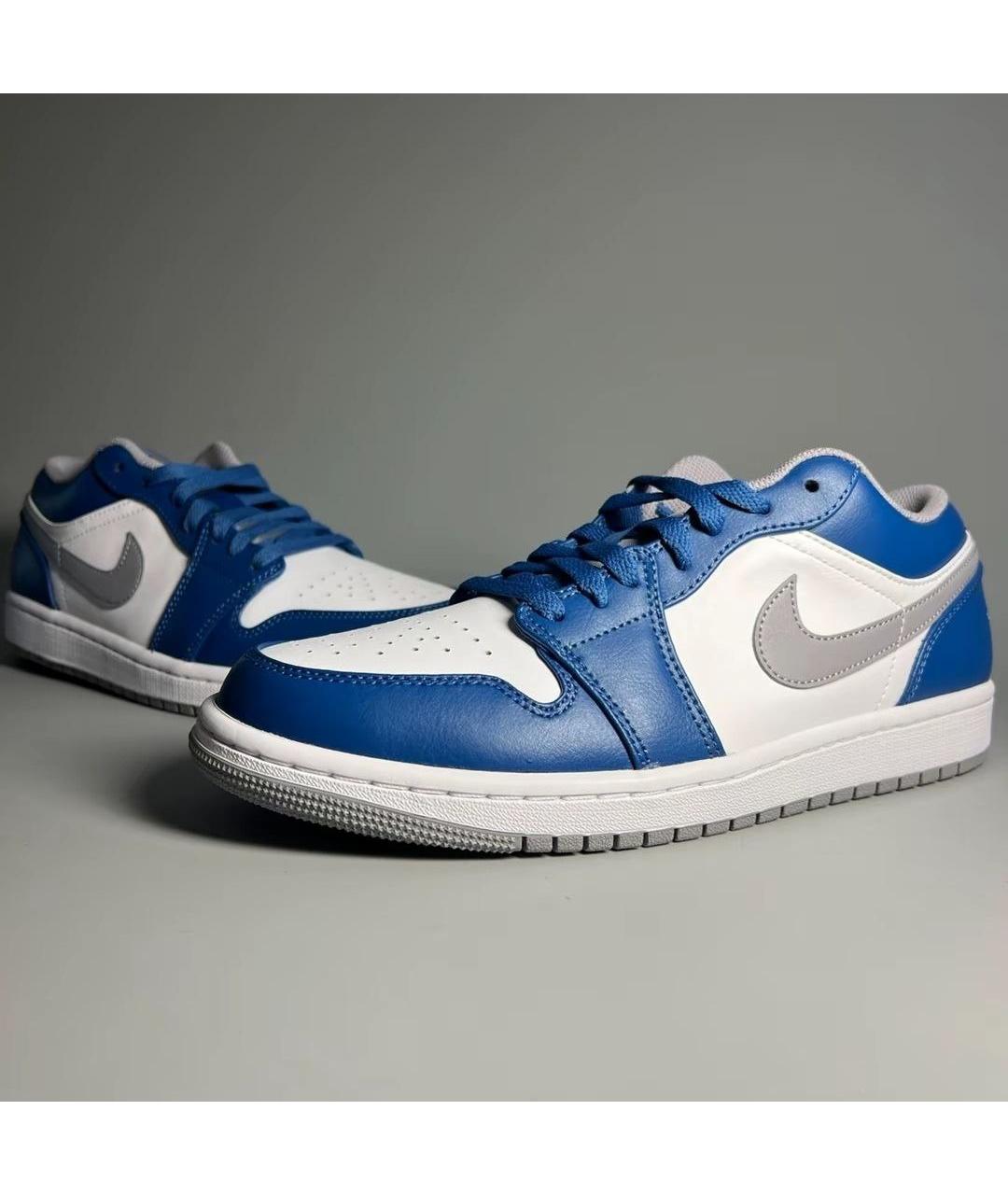 JORDAN Синие кожаные кроссовки, фото 3