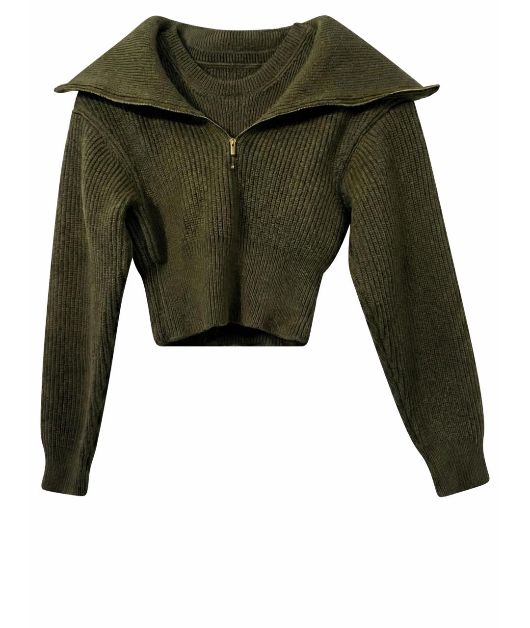 JACQUEMUS Хаки хлопковый джемпер / свитер, фото 1