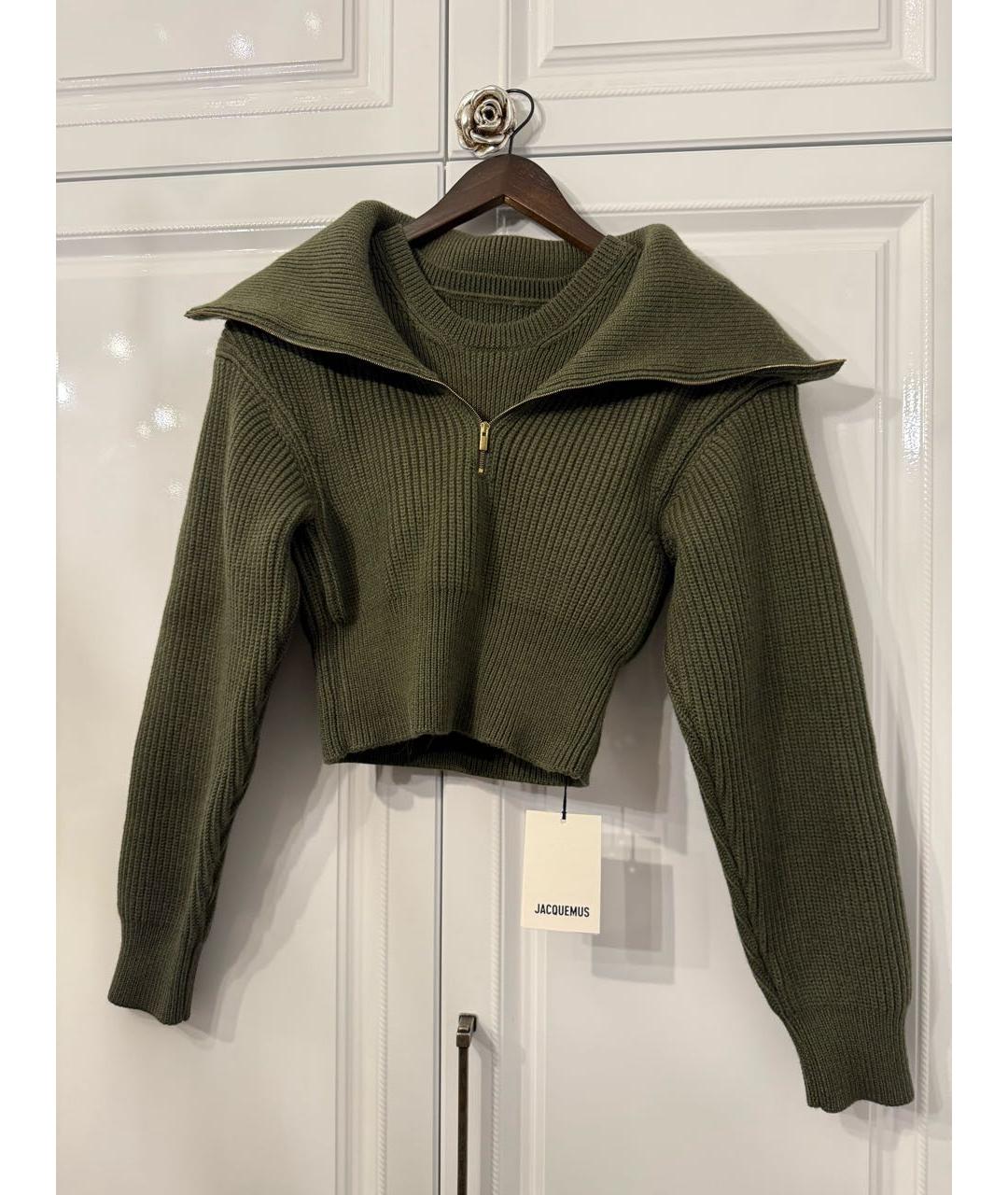 JACQUEMUS Хаки хлопковый джемпер / свитер, фото 5