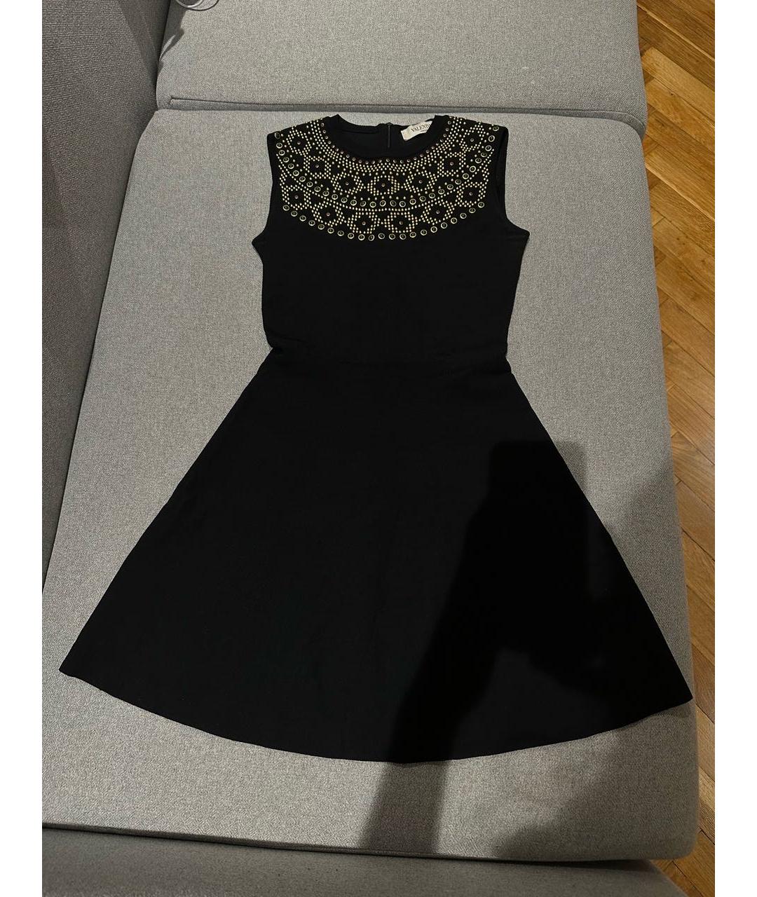 VALENTINO Черное полиэстеровое коктейльное платье, фото 6