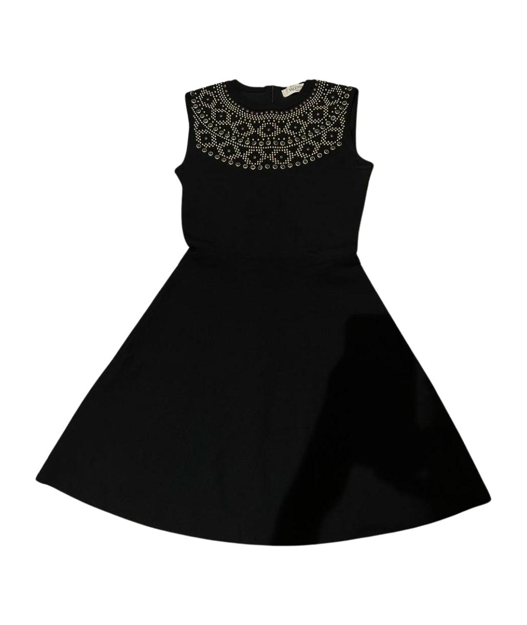 VALENTINO Черное полиэстеровое коктейльное платье, фото 1