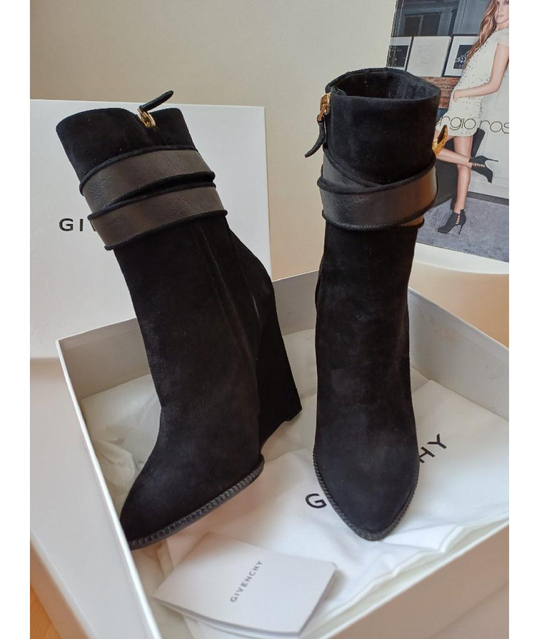 GIVENCHY Черные замшевые ботильоны, фото 3
