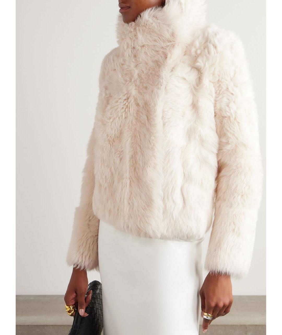 YVES SALOMON Бежевая шуба, фото 3