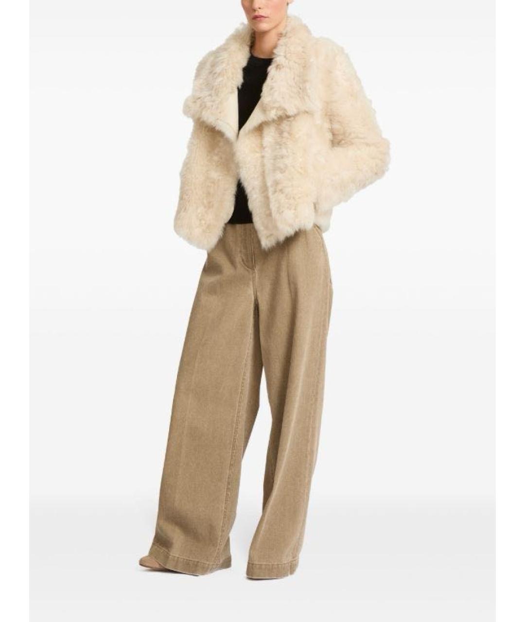 YVES SALOMON Бежевая шуба, фото 4