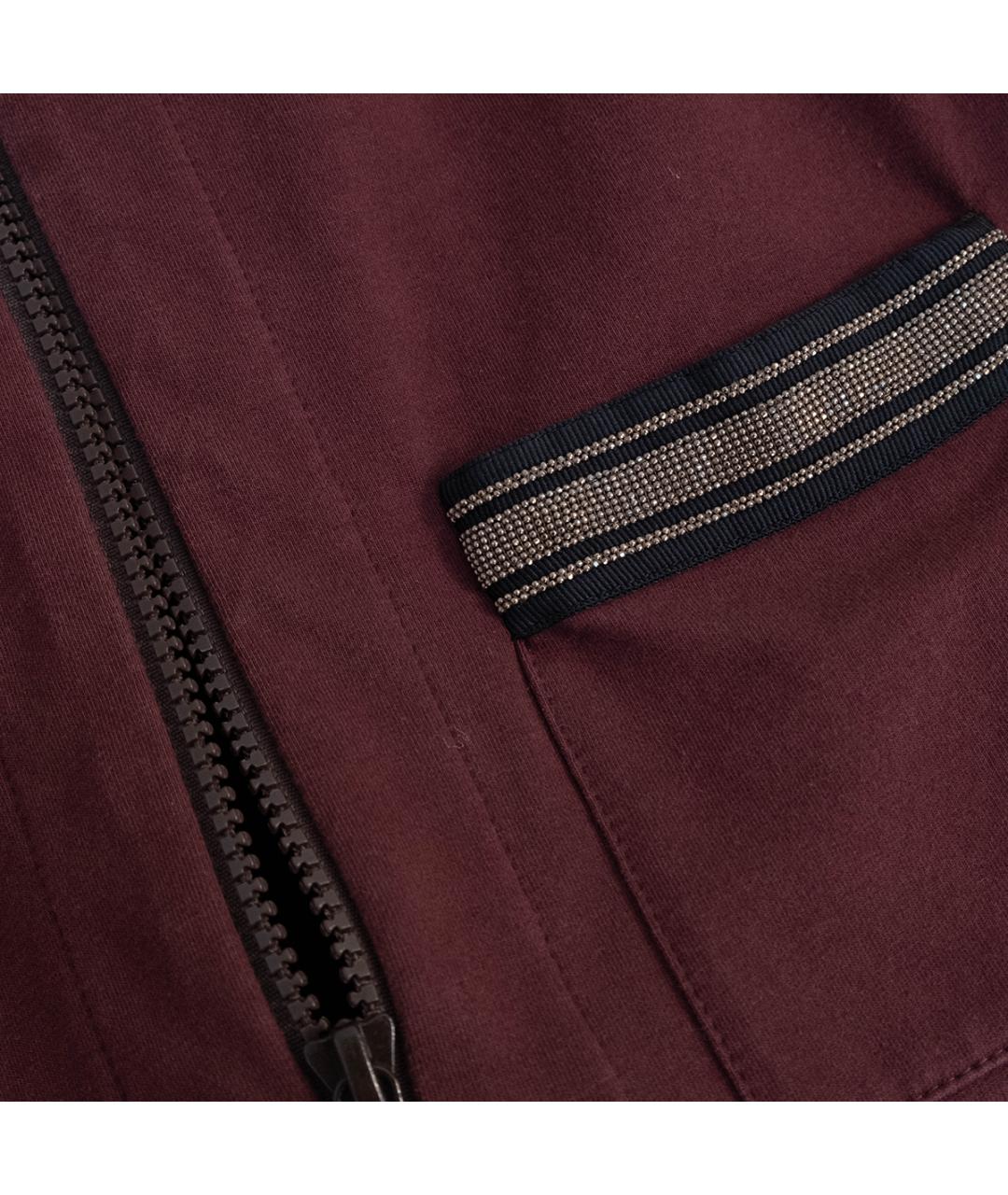 BRUNELLO CUCINELLI Бордовый хлопковый кардиган, фото 4
