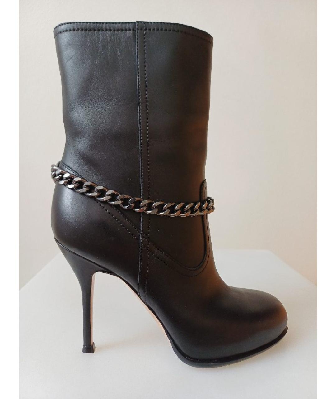 GIANVITO ROSSI Черные кожаные ботильоны, фото 10