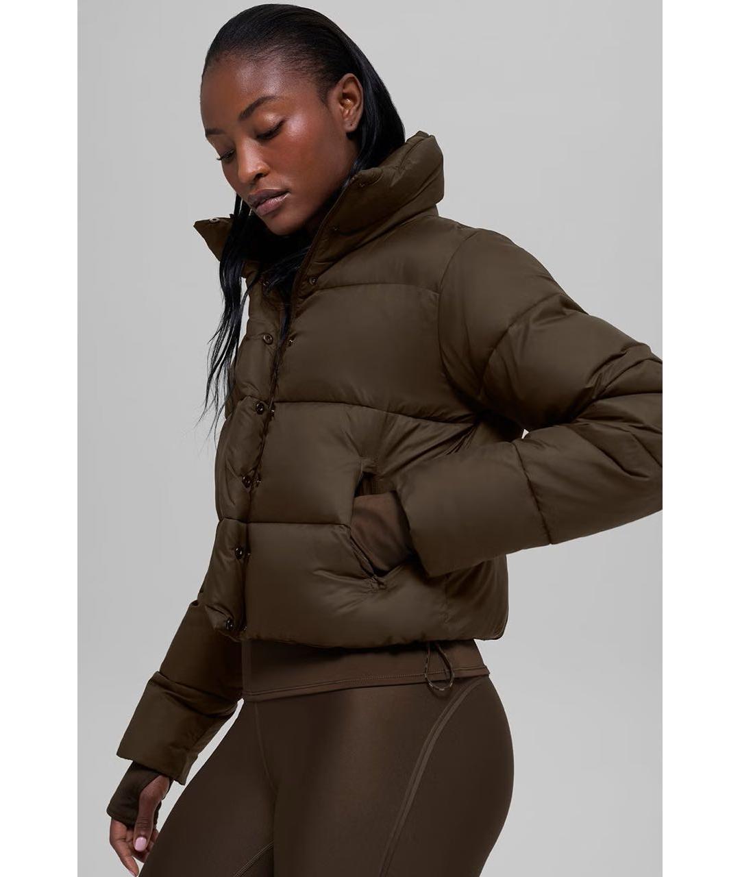 ALO YOGA Коричневый полиэстеровый пуховик, фото 6