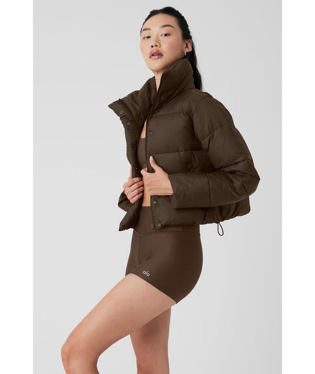 ALO YOGA Коричневый полиэстеровый пуховик, фото 4